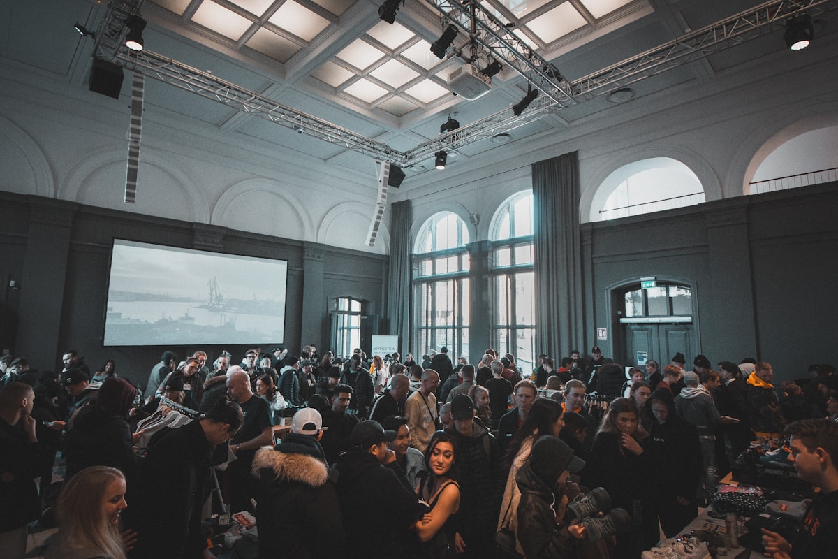 Audience seated at a conference presentation